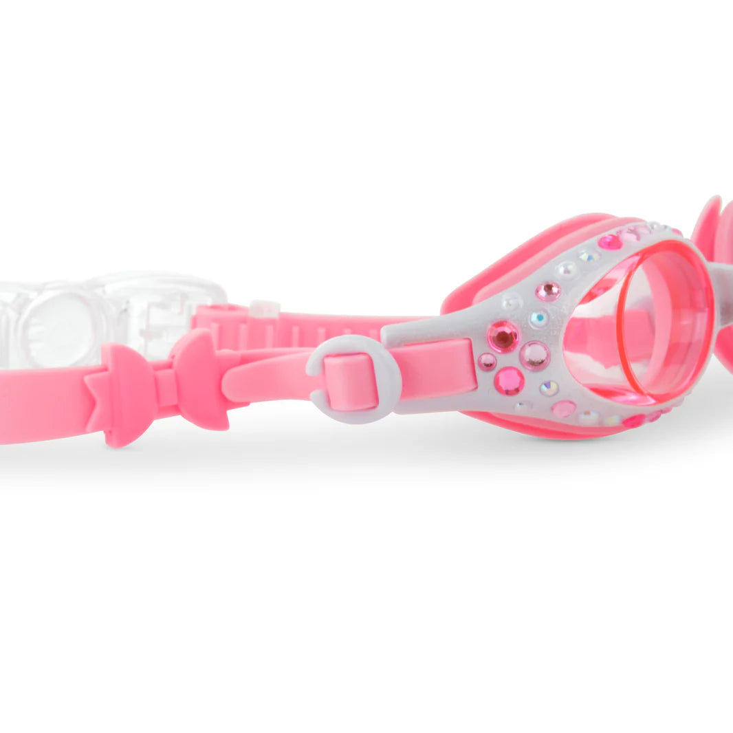 Pearl White Beautiful Bows Swim Goggles