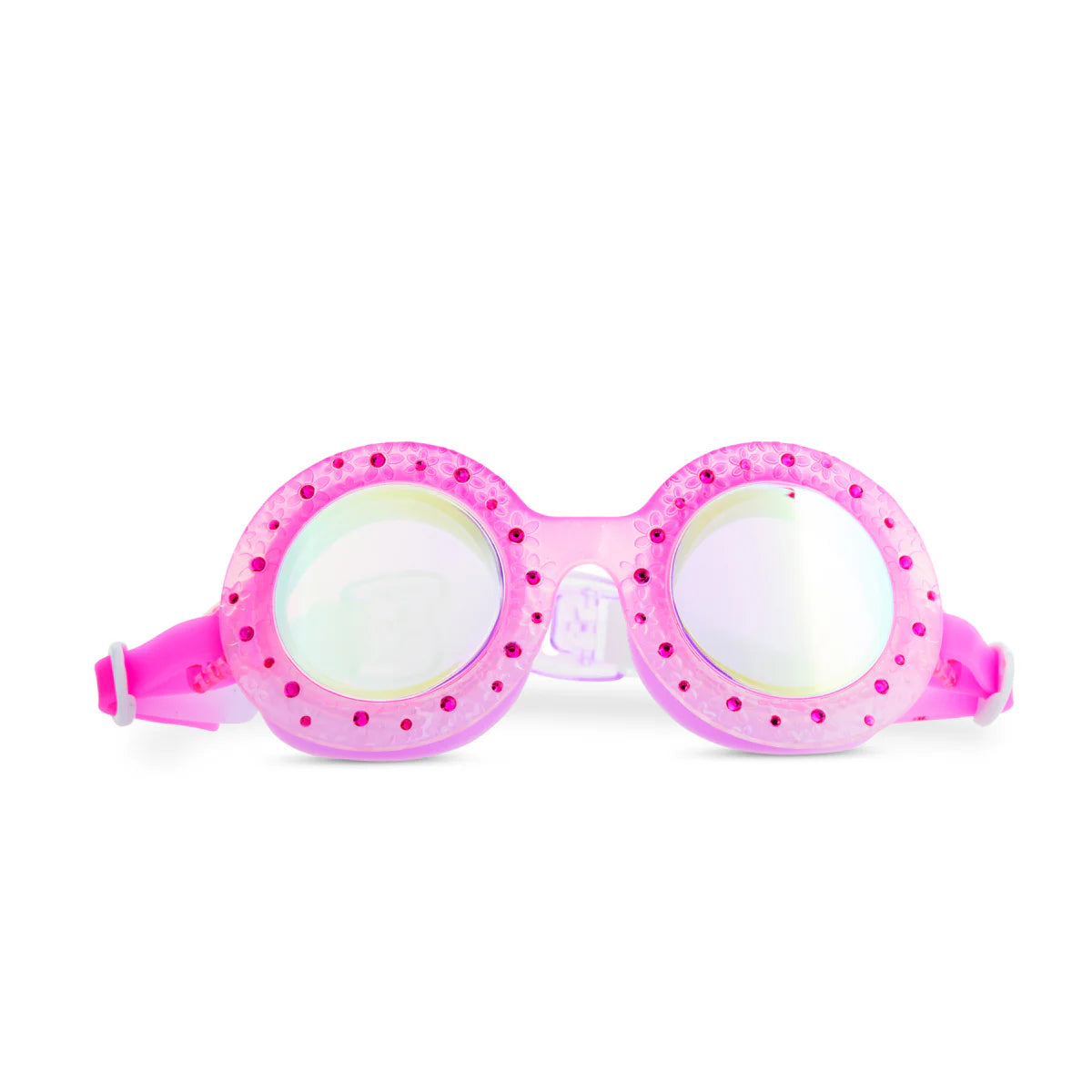 Blush Begonia Budding Flowers Youth Swim Goggles