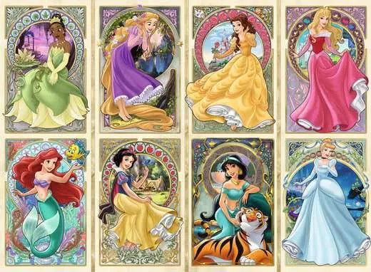 1000 pc Art Nouveau Princesses Puzzle