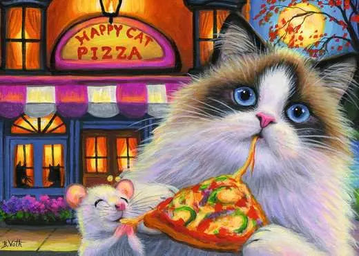 35 pc Happy Cat Pizza Puzzle