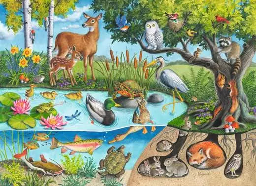 60 pc Animals Above And Below Puzzle