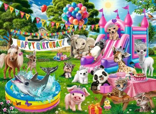 100 pc Tiara Birthday Party Puzzle