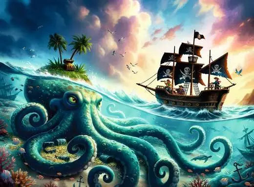 100 pc Octopus Treasure Puzzle