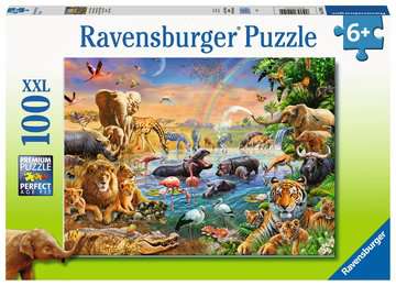 100 pc Savannah Jungle Waterhole Puzzle