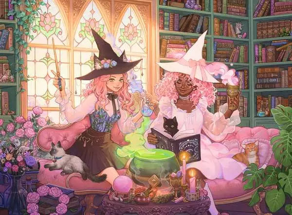 200 pc Enchanting Library Puzzle
