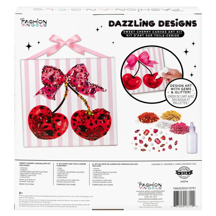 Sweet Cherry Dazzling Designs Canvas