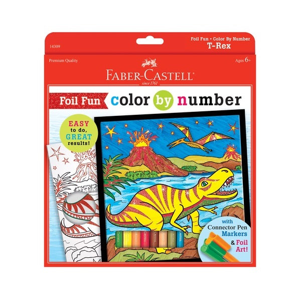 Color by Number T-Rex Foil Fun