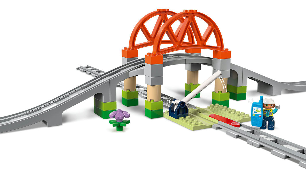 LEGO® DUPLO® Town Train Bridge and Tracks Expansion Set