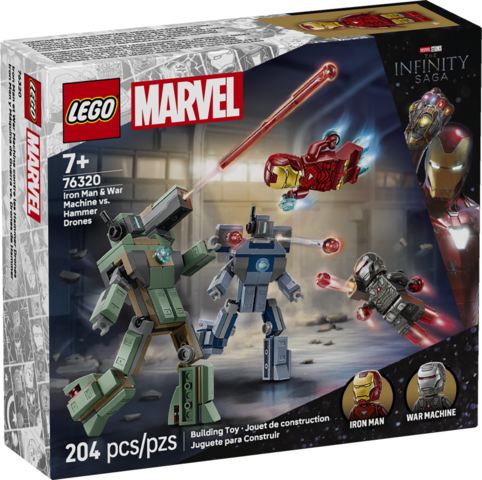 LEGO® Marvel Iron Man & War Machine vs Hammer Drones
