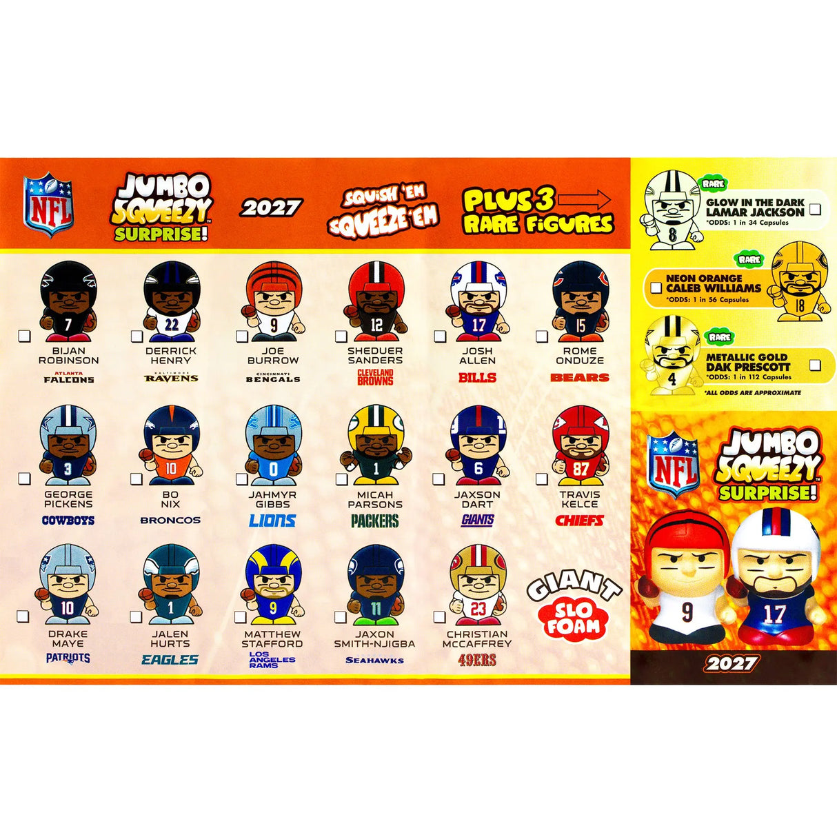 Nfl Jumbo Squeezy Mates 2027