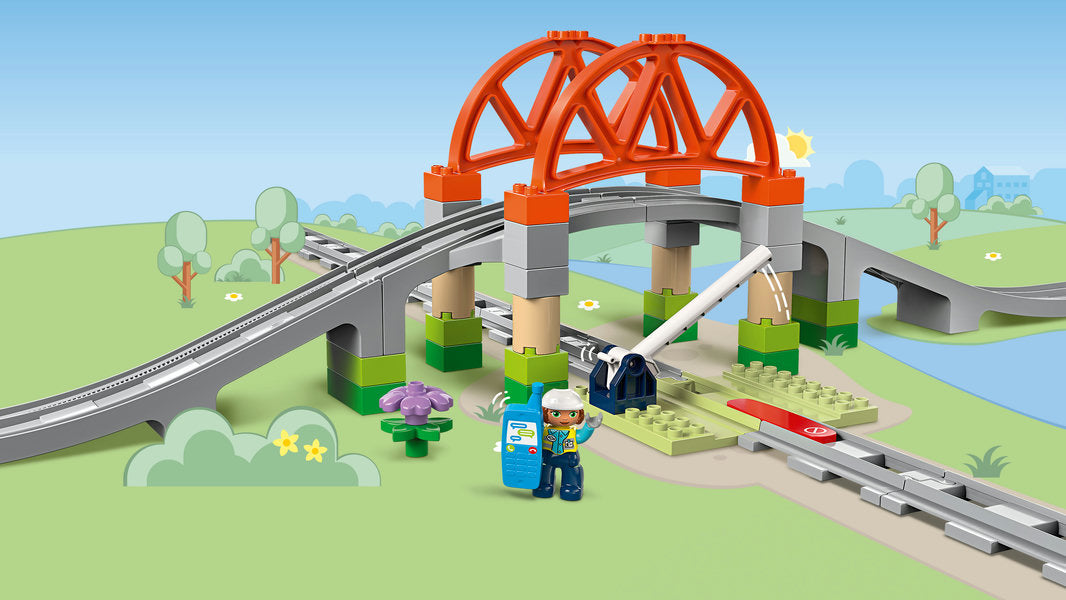 LEGO® DUPLO® Town Train Bridge and Tracks Expansion Set