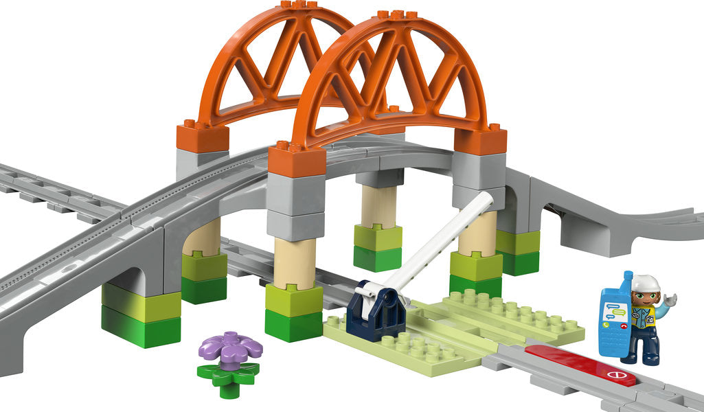 LEGO® DUPLO® Town Train Bridge and Tracks Expansion Set