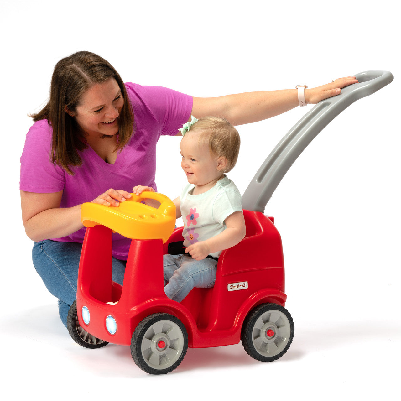Roll and Stroll Quiet Ride Push Car for Toddlers