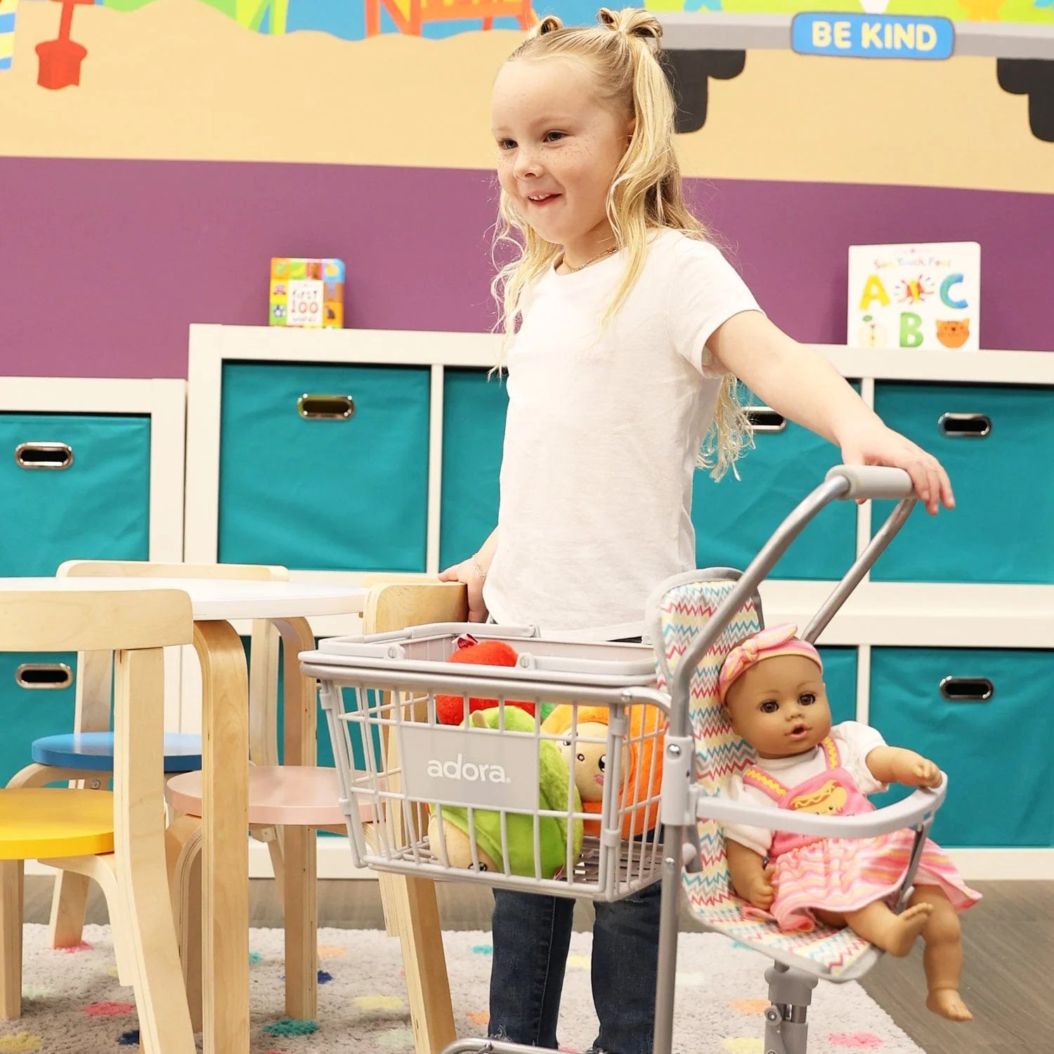 Adora Shopping Cart Rainbow Zig Zag