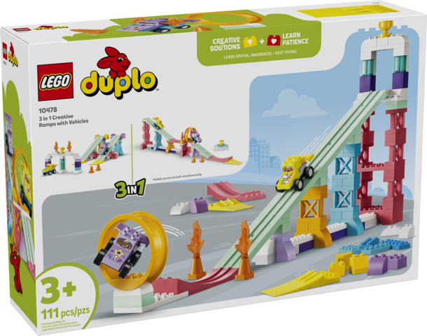LEGO® DUPLO® Town 3 in 1 Creative Ramps with Vehicles