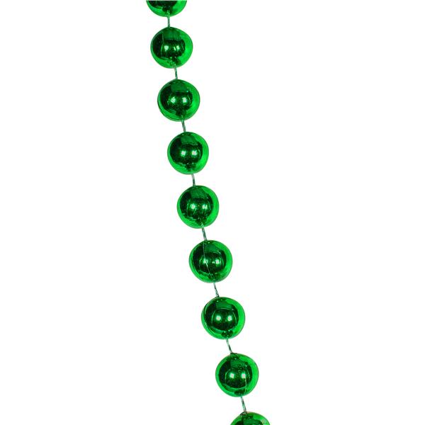 Green Metallic 33" Beads (3 pack)