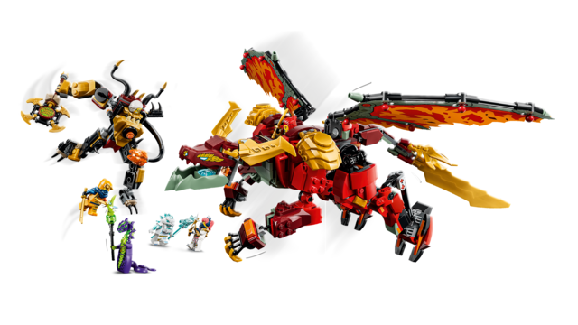 LEGO® NINJAGO Wyldfyre's Transforming Dragon Mech