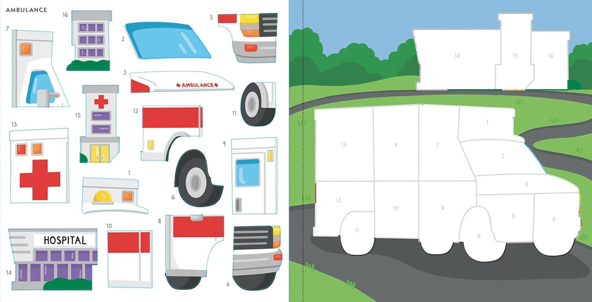 My First Color-By-Sticker Cars, Trucks & Trains