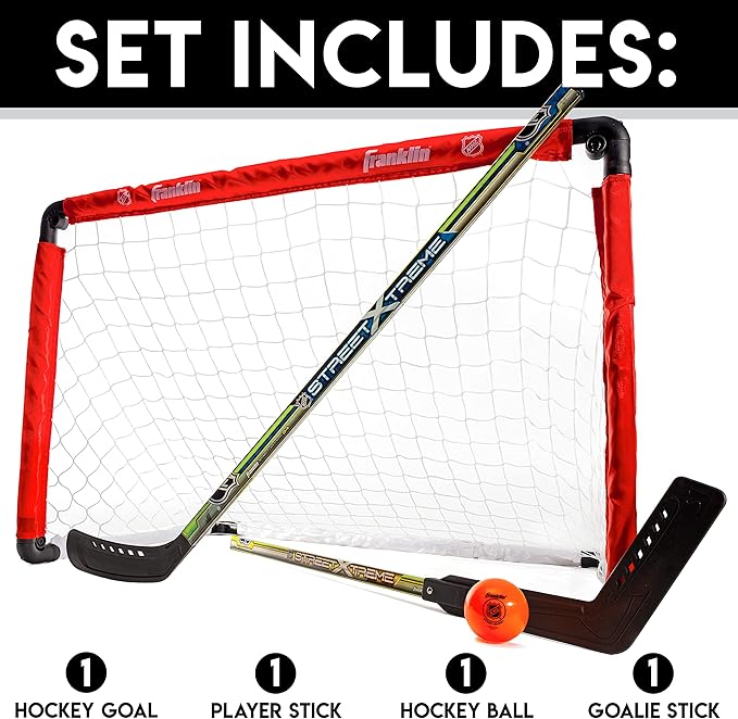 NHL Kids Hockey Goal Set with 2 sticks