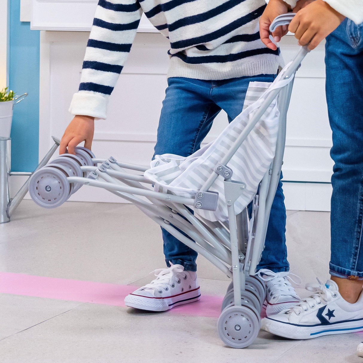 Twin Grey Folding Stroller