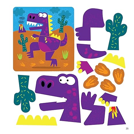 First Fun Sticker Painting Dinosaurs
