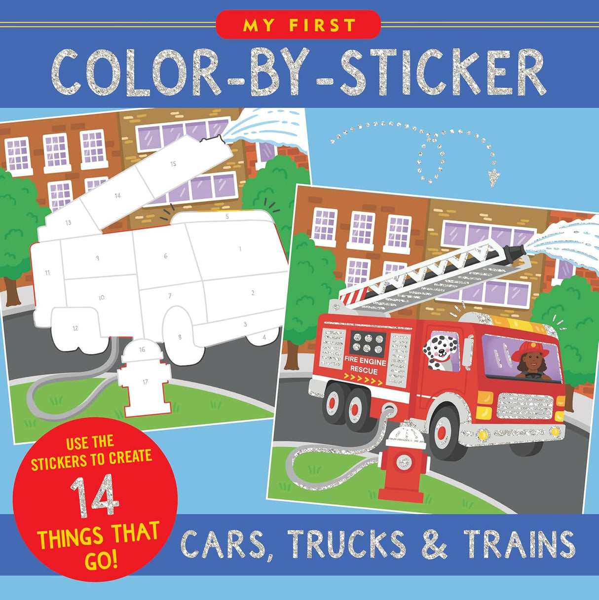 My First Color-By-Sticker Cars, Trucks & Trains