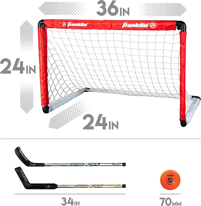 NHL Kids Hockey Goal Set with 2 sticks