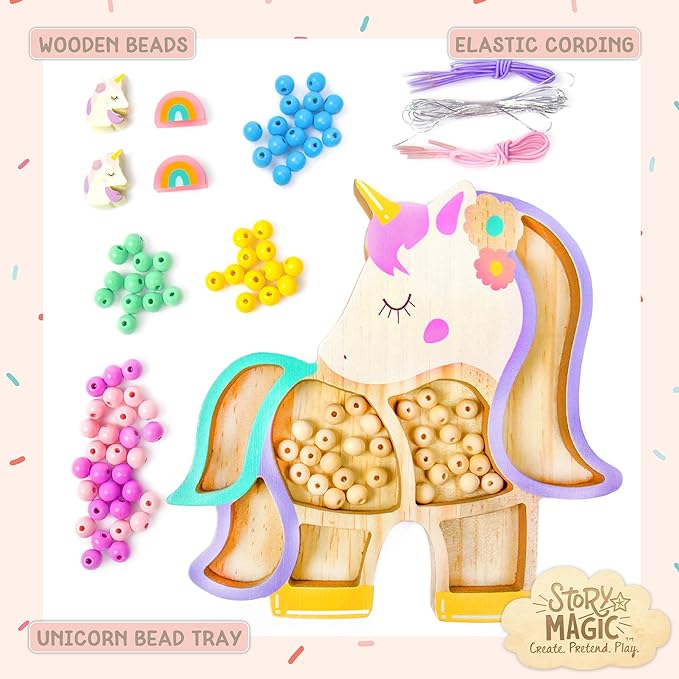 Story Magic Unicorn Wooden Bead Set