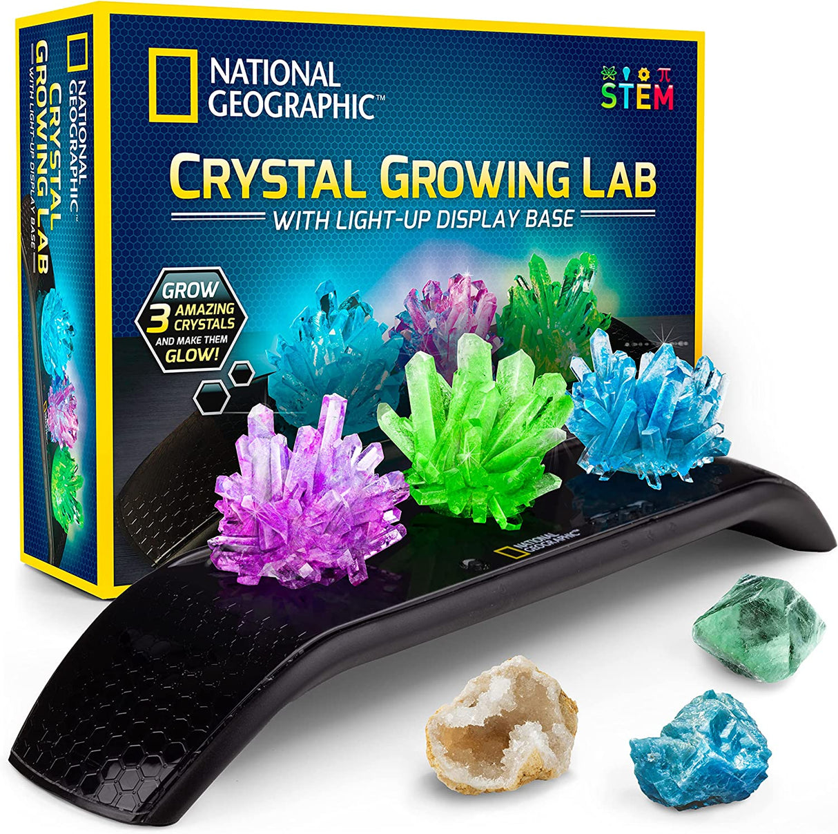 Crystal Lab Light Up Display Blue Marble