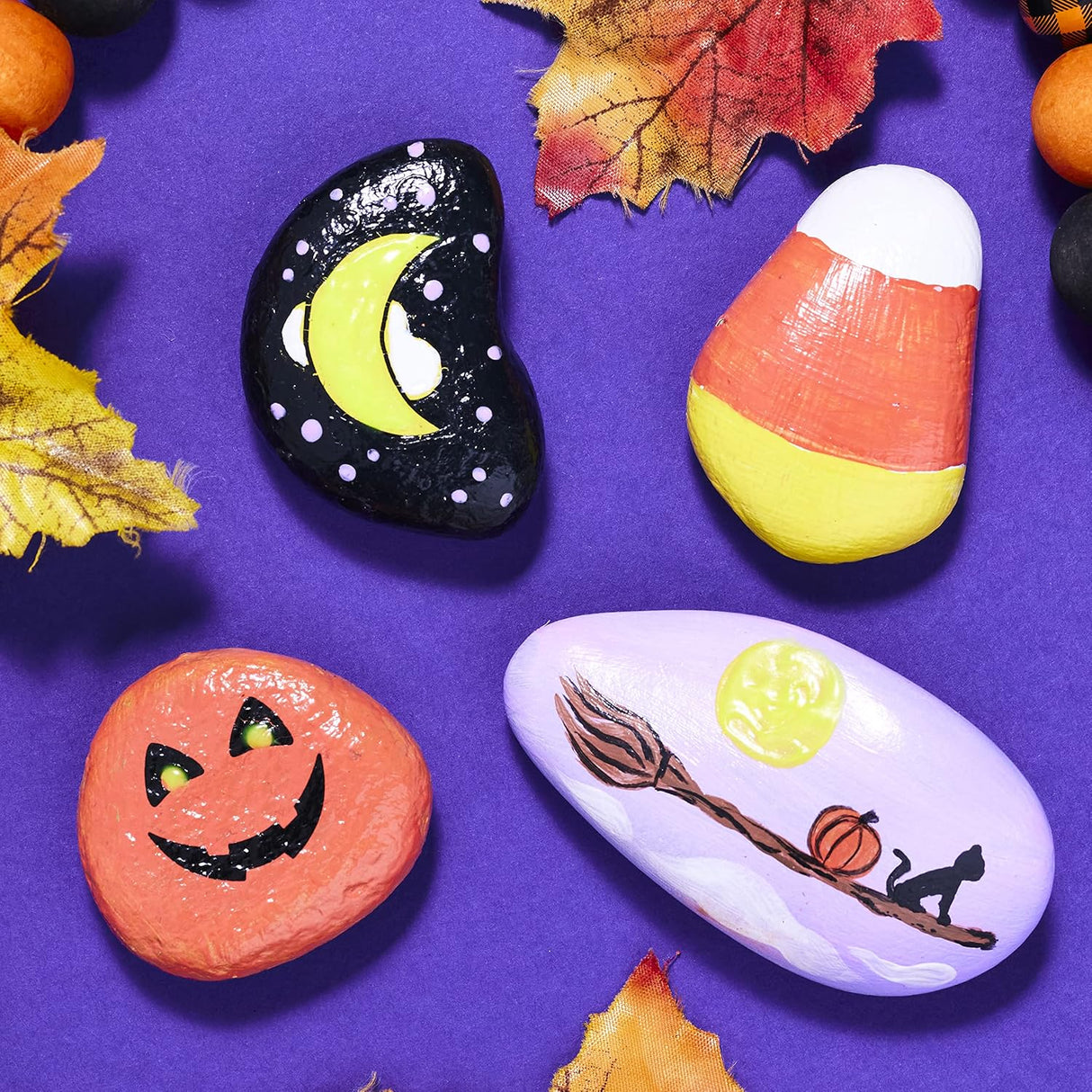 Halloween Hide And Seek Rock Painting