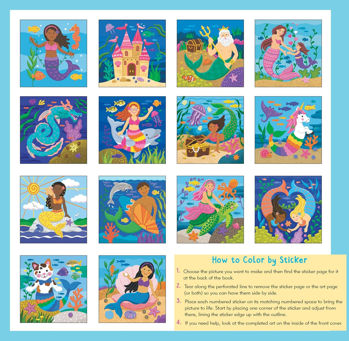 My First Color-by-Sticker Mermaid and More