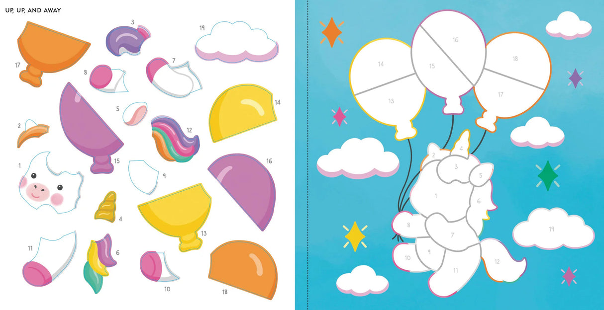 My First Color-By-Sticker Baby Unicorn Sparkles
