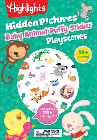 HIghlights Hidden Pictures Baby Animals Puffy Stickers