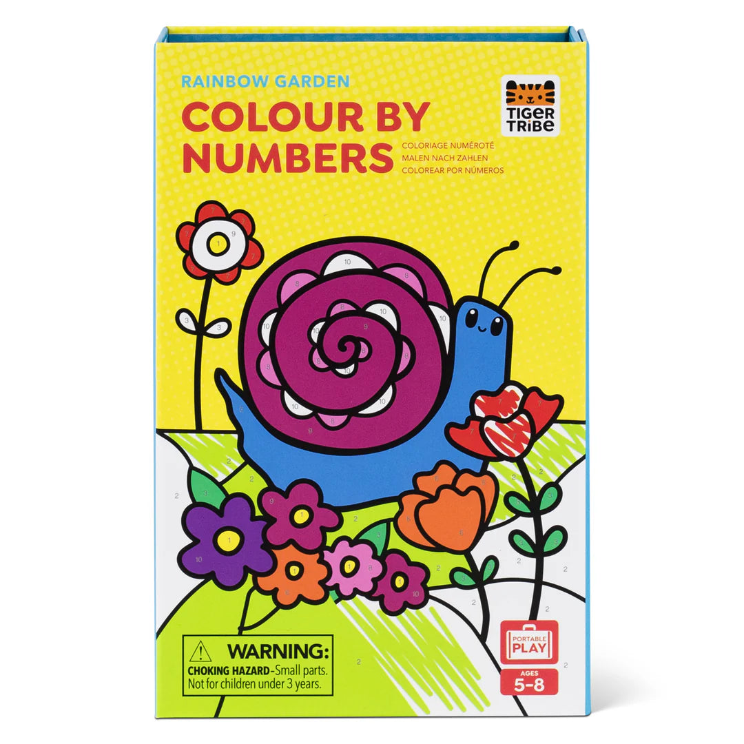 Color By Number Rainbow Garden