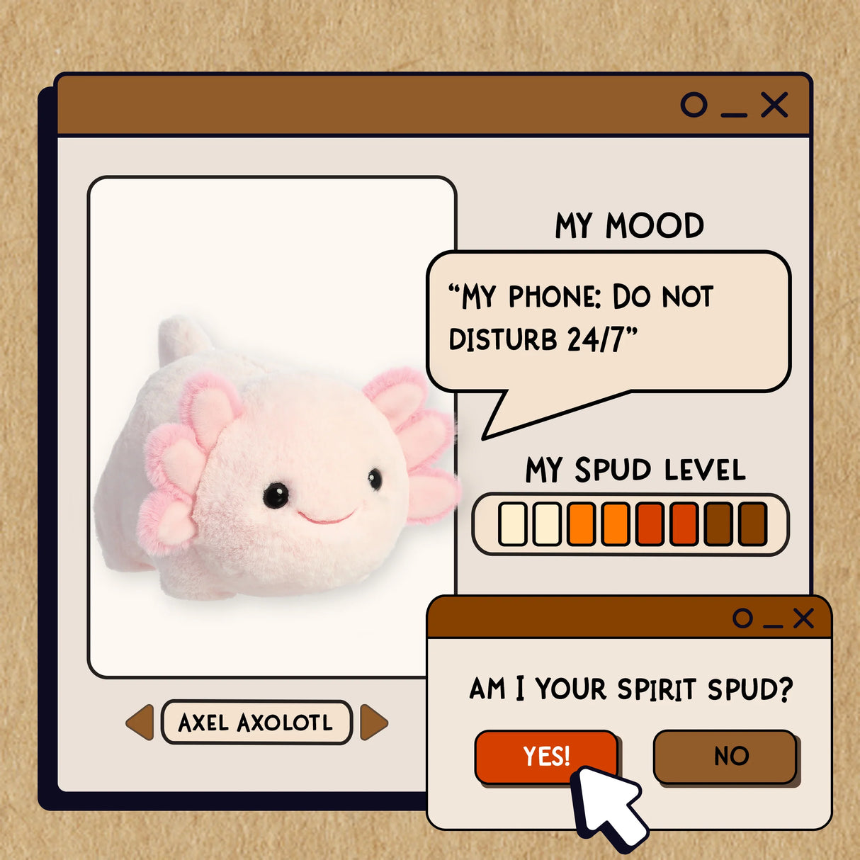 Axel Axolotl Spudsters 10In Plush
