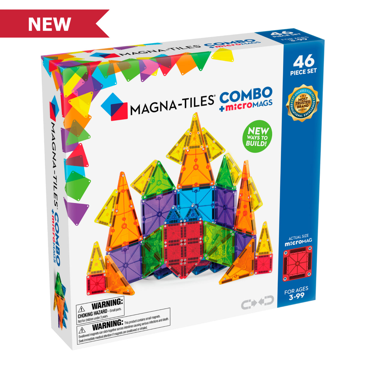 Magna-Tiles® Combo Micro Mags 46 piece set