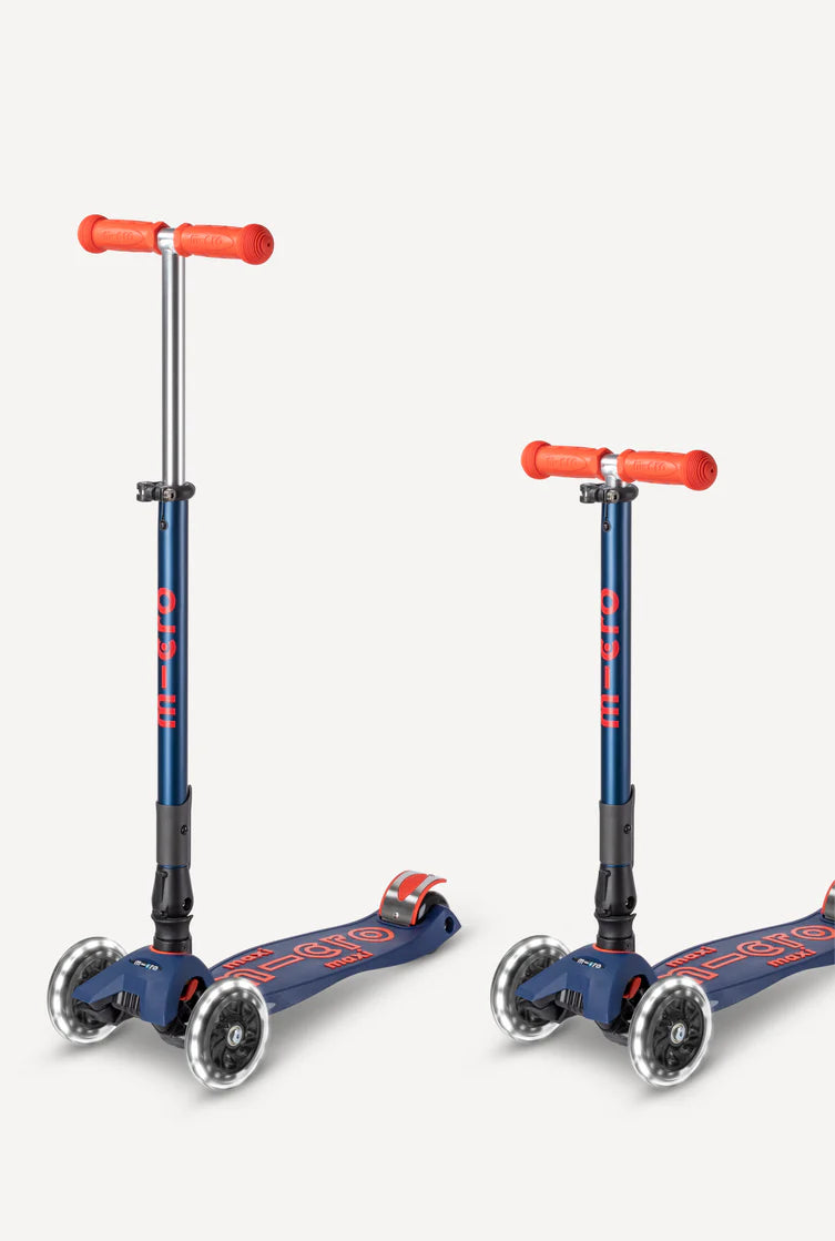 Maxi Deluxe LED Navy Foldable Scooter