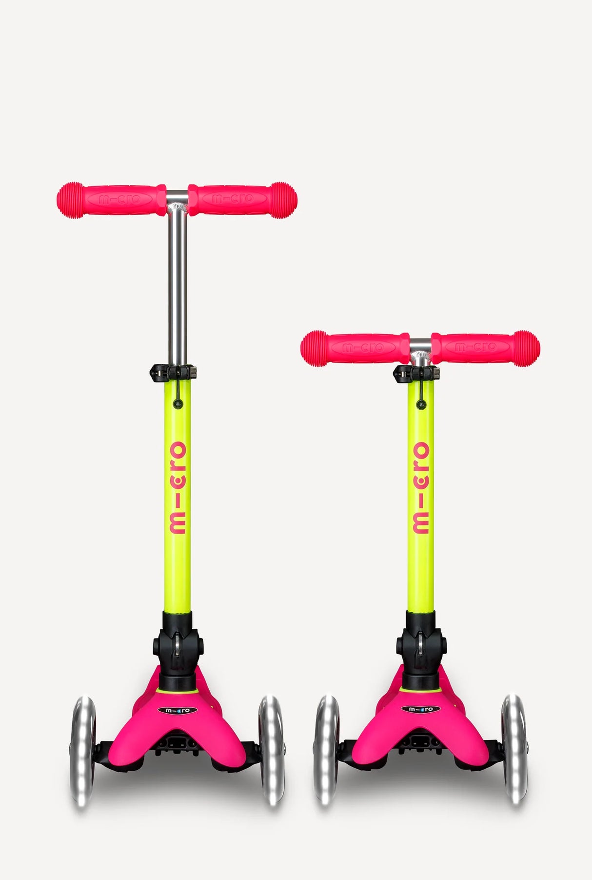 Mini Deluxe LED Foldable Flamingo Pinl/Yellow Scooter