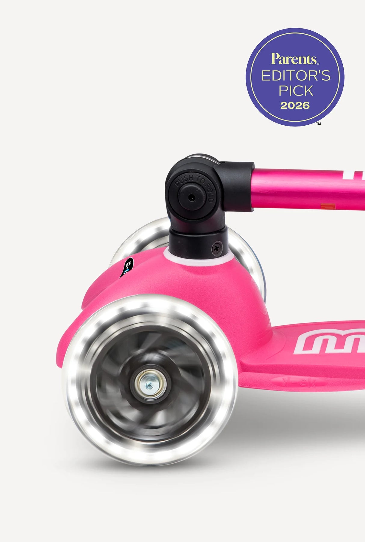 Mini Deluxe LED Foldable Pink Scooter