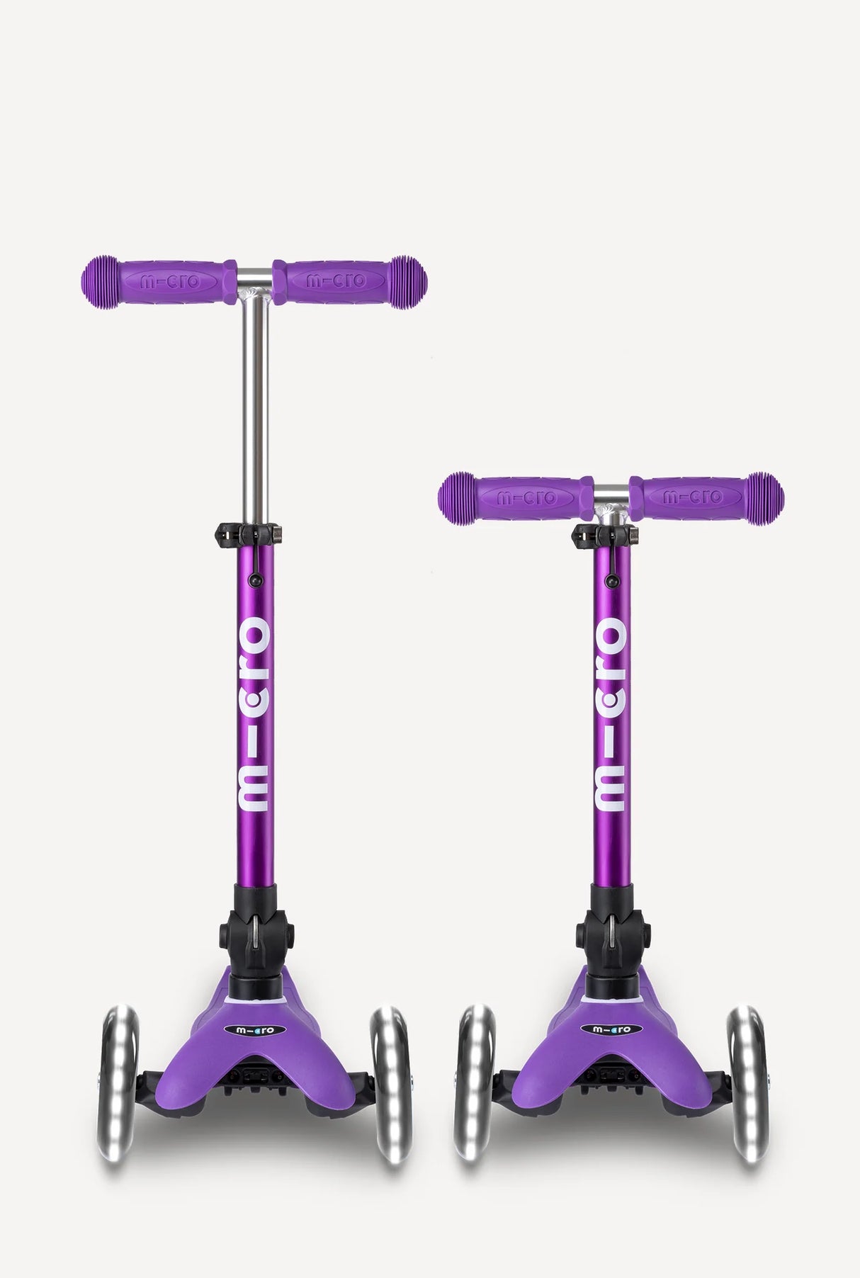 Mini Deluxe LED Foldable Purple Scooter