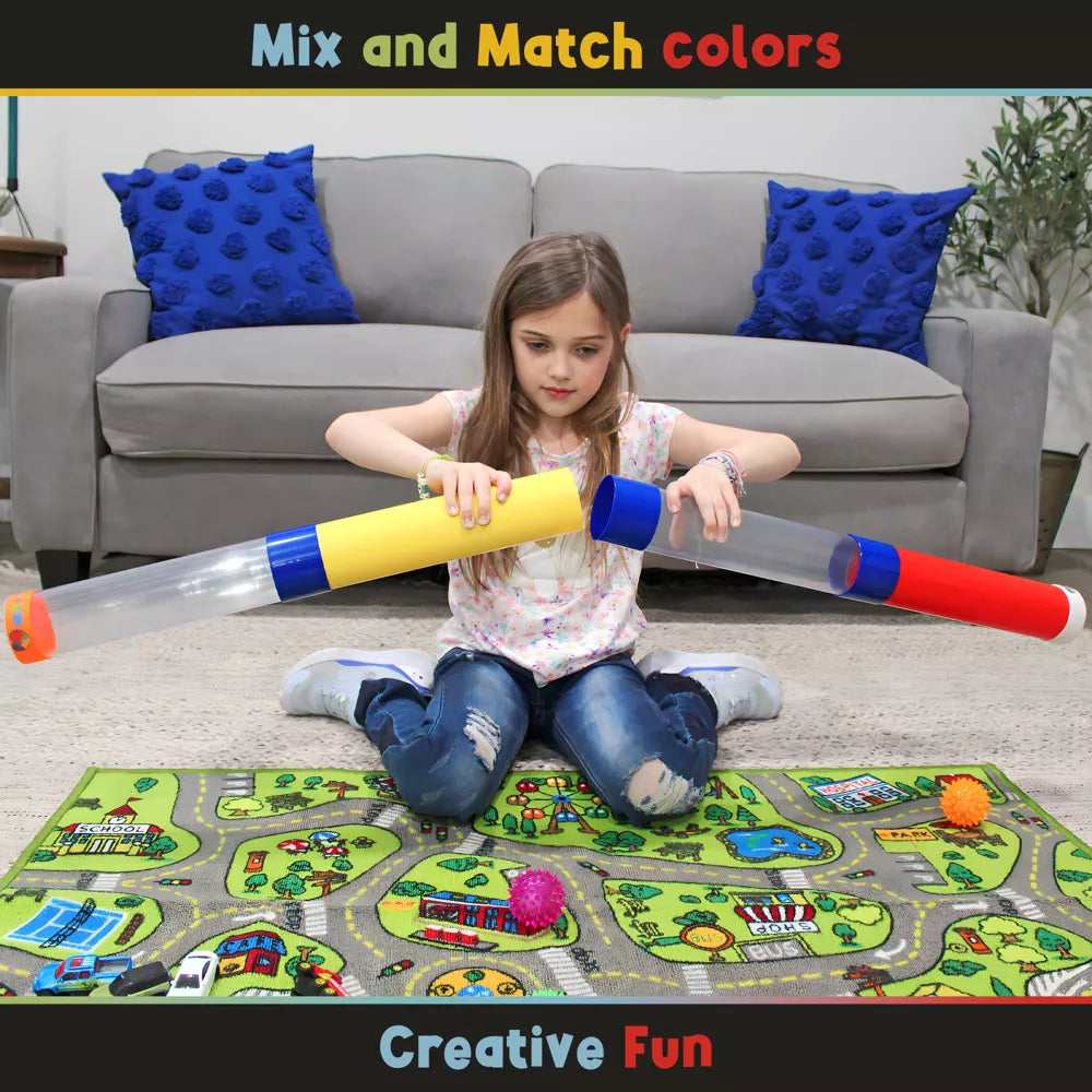 Toy Tunnel Raceway with Spikey Balls