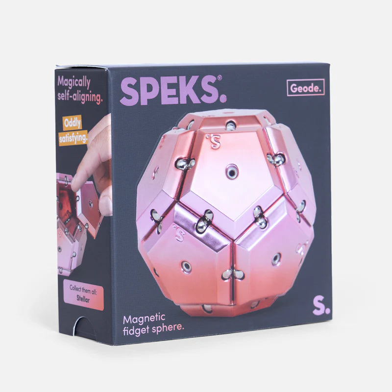 Geode Magnetic Fidget Set Chrome Stellar Red