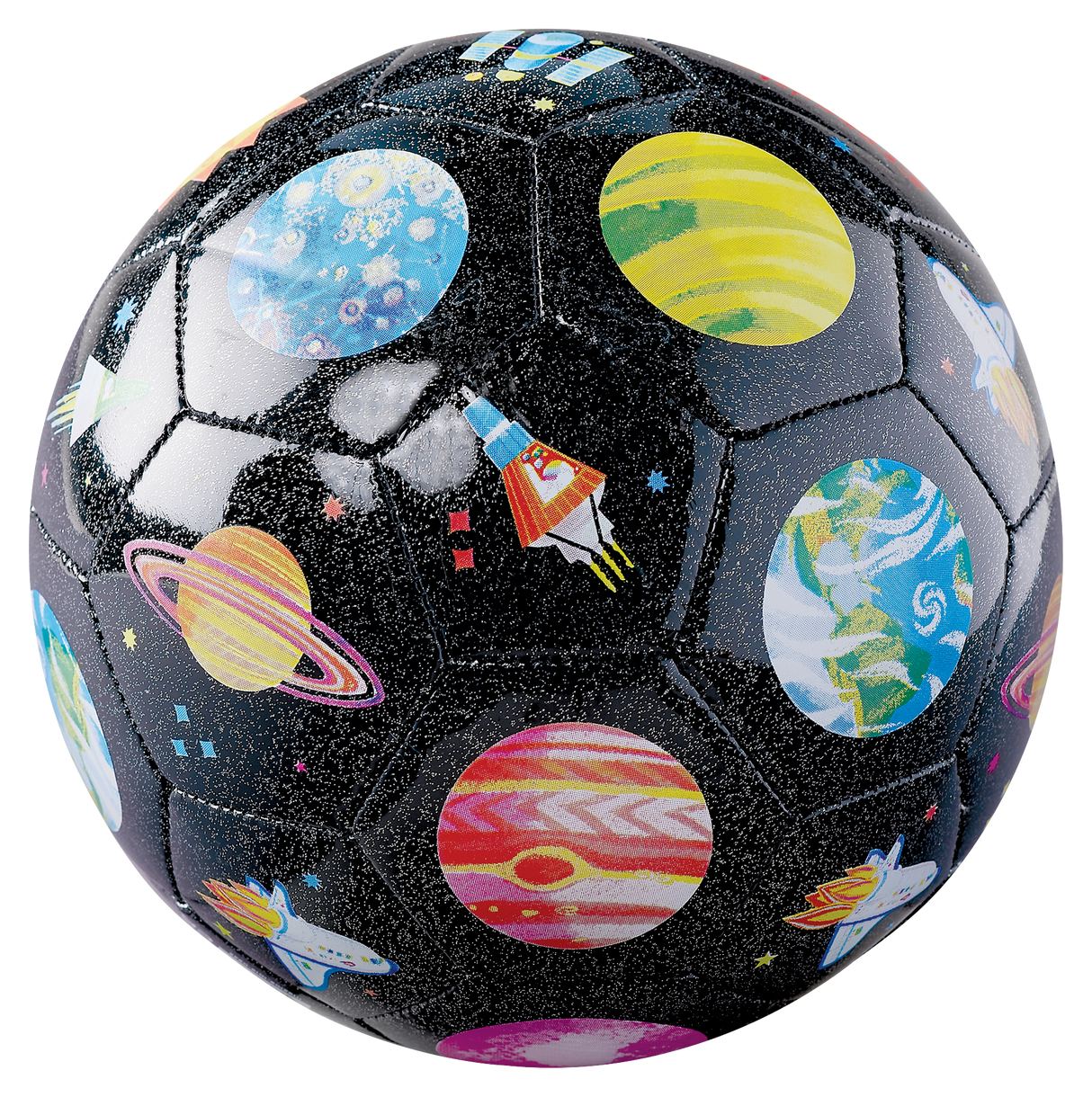 Space Explorer Glitter Soccer Ball