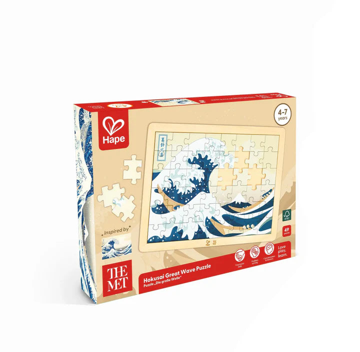 48 pc Hokusai Great Wave Puzzle The Met Series