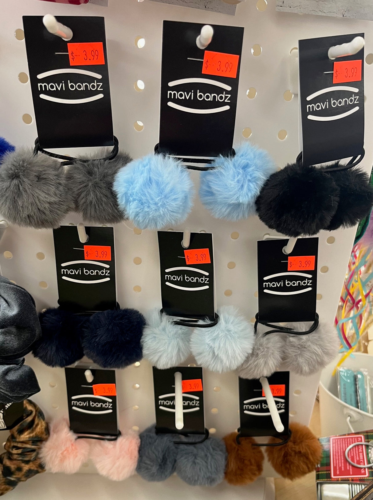 Furry Pompom Hair Ties