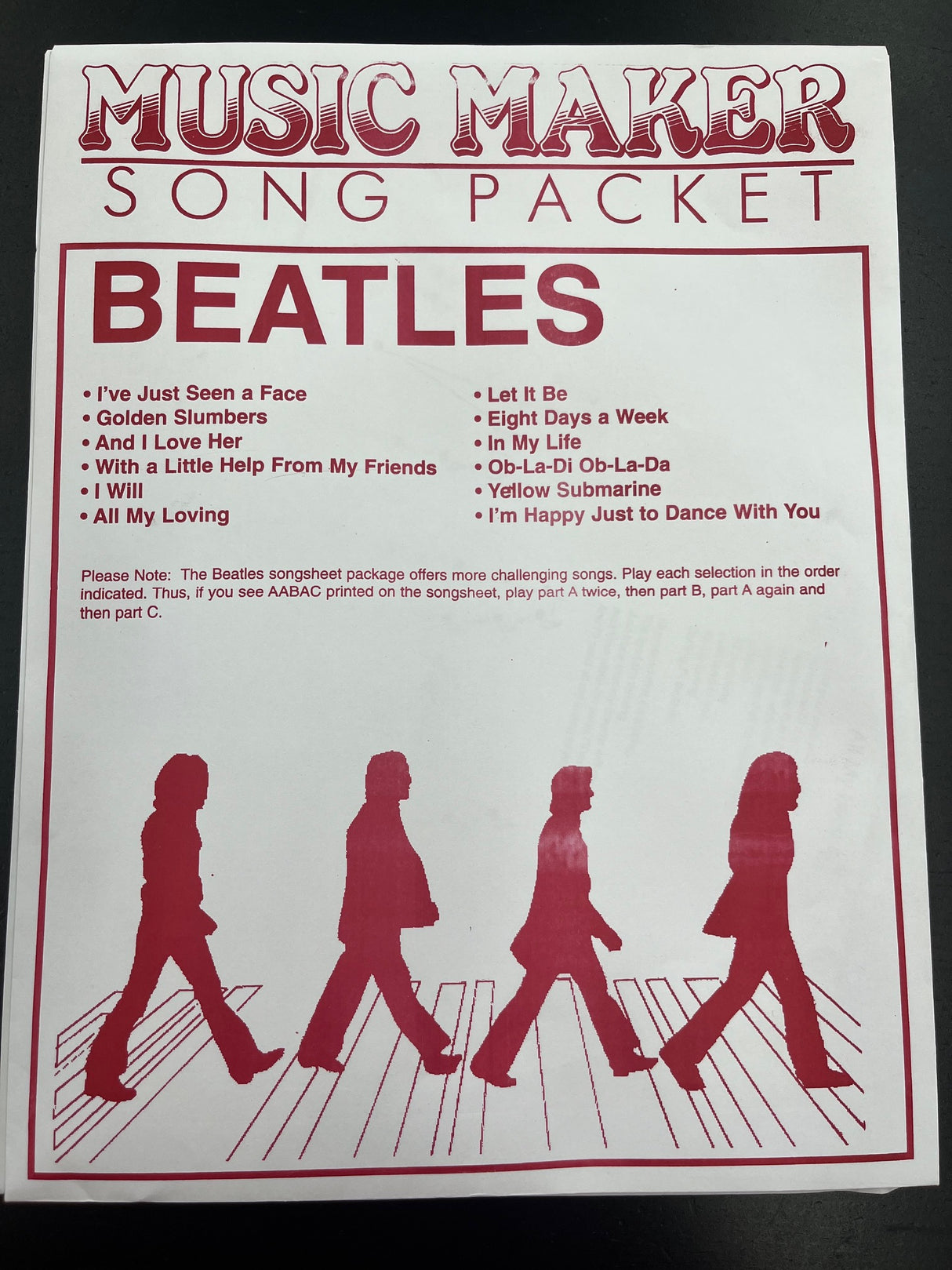 Beatles Song Packet European Expressions