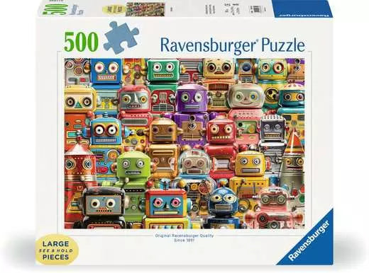 500 pc Retro Robots Large Piece Puzzle