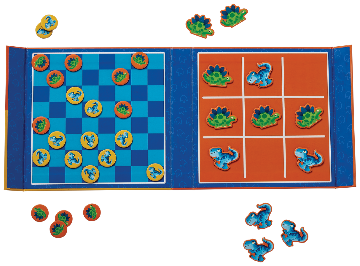 Dino Magnetic Checker Tic Tac Toe