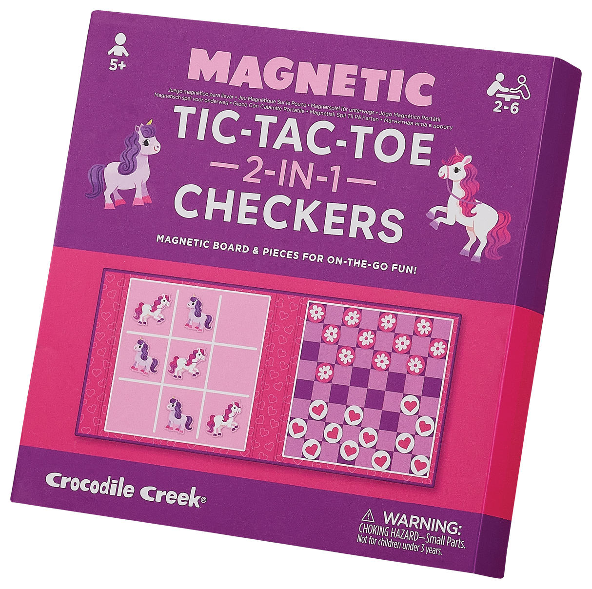 Unicorn Magnetic Checkers And Tic Tac