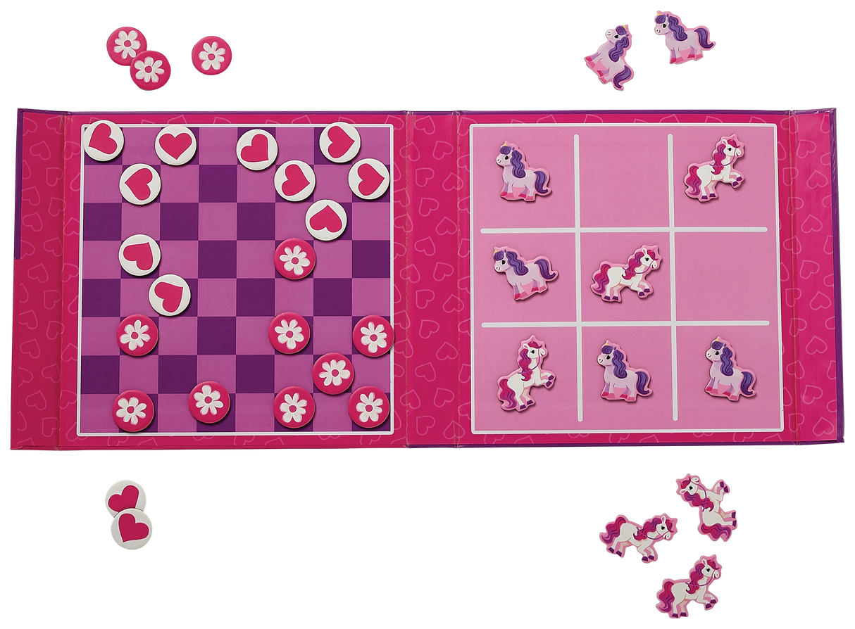 Unicorn Magnetic Checkers And Tic Tac